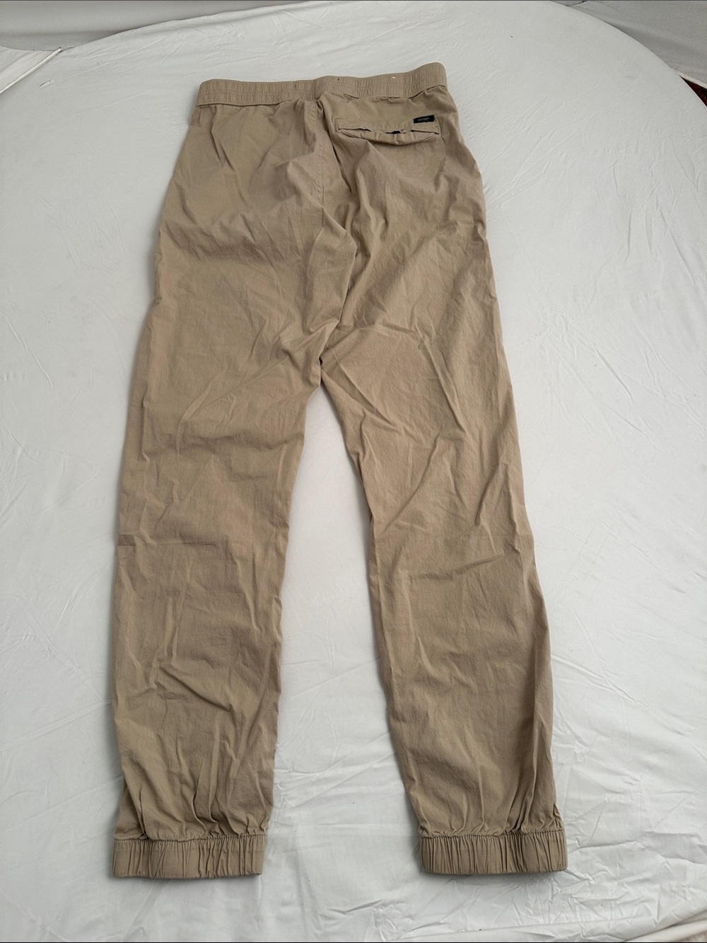 Zara tan lightweight poplin zip and snap jogger pants - Picture 2 of 9